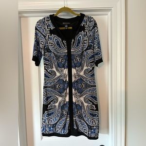 Blue and black dress